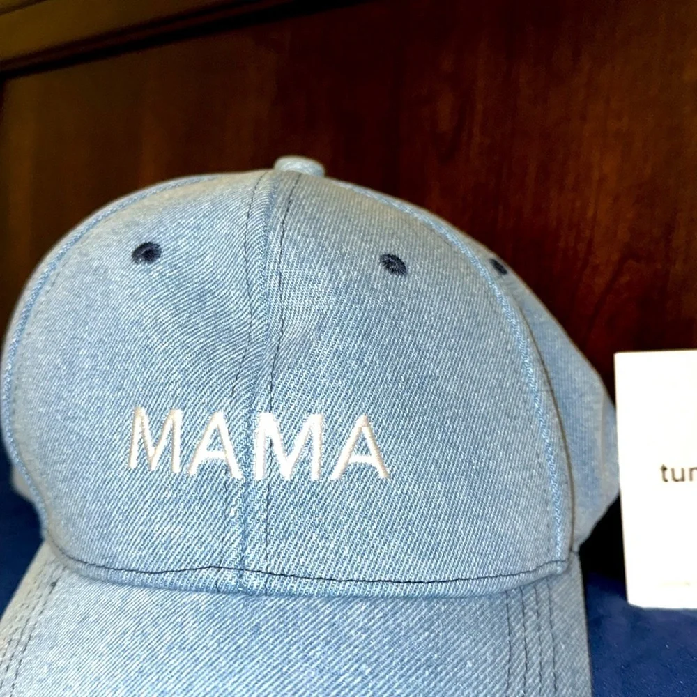 Tummii Mama Blue Denim Embroidered Baseball Hat Cap New with Tags New